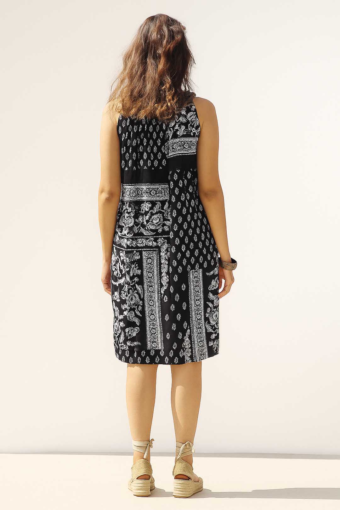 Rayon Bandana Print Shift Dress