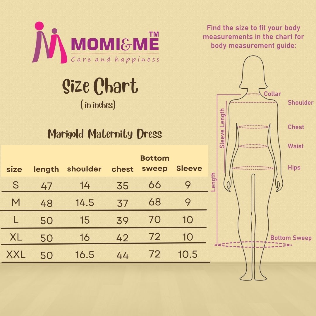 MarigoldMaternityDress-sizeChart