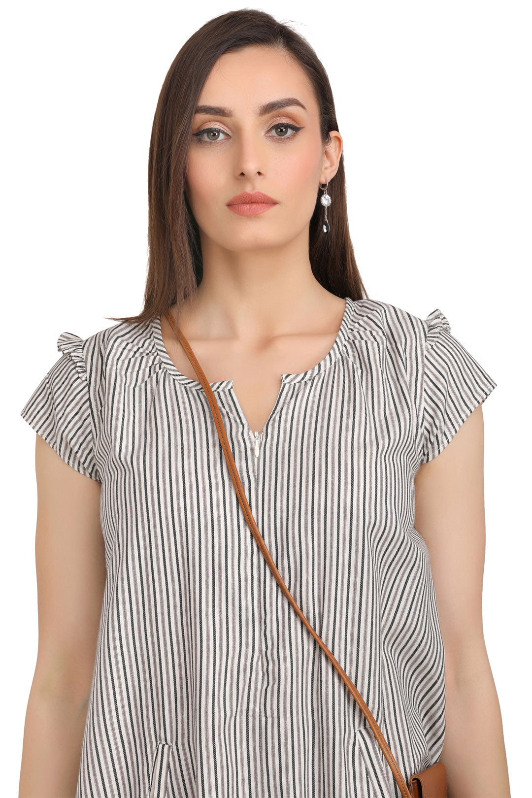 Urban Stripe Lurex Tiered Dress