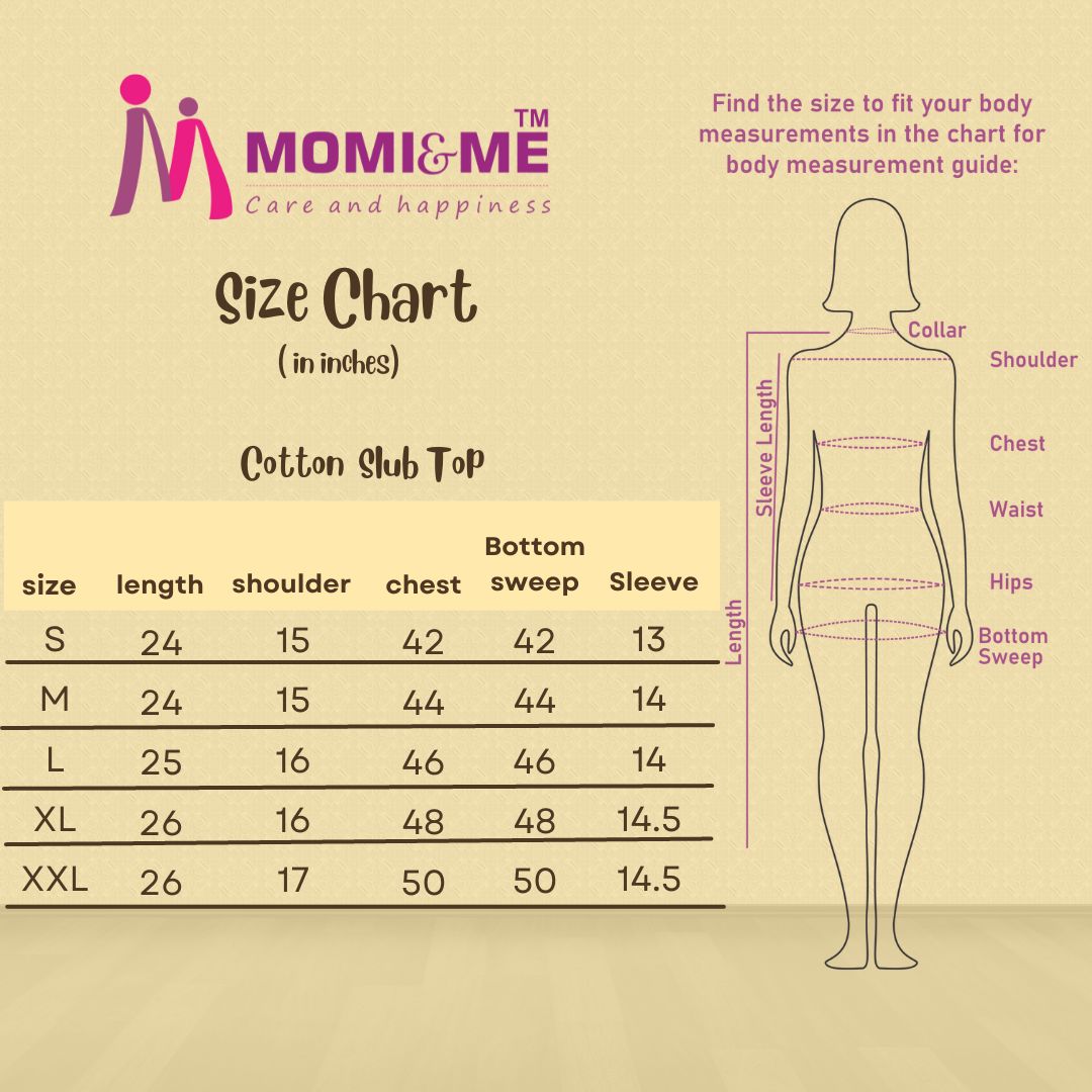 Cotton Slub Top-sizechart