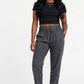 Gently flared Hems with a slit. -Bolt Gun Grey