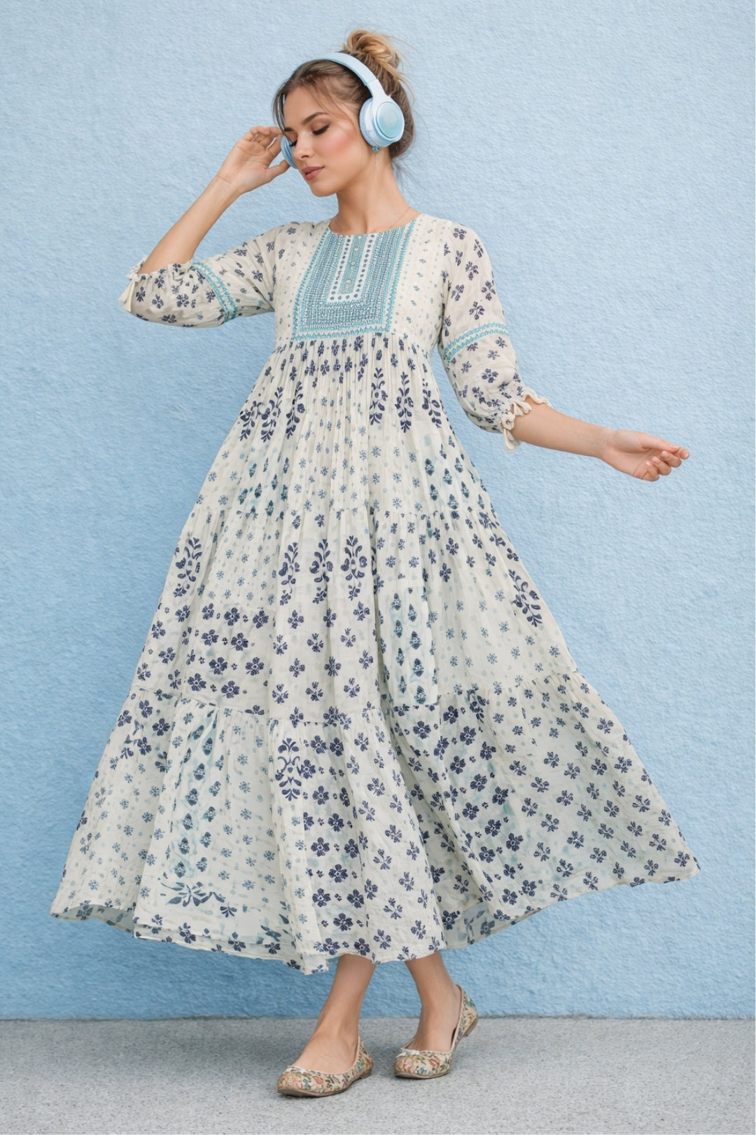 Sattva - Block Print Panel Dress