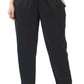 Black Smoked Elastic Waist Pant1