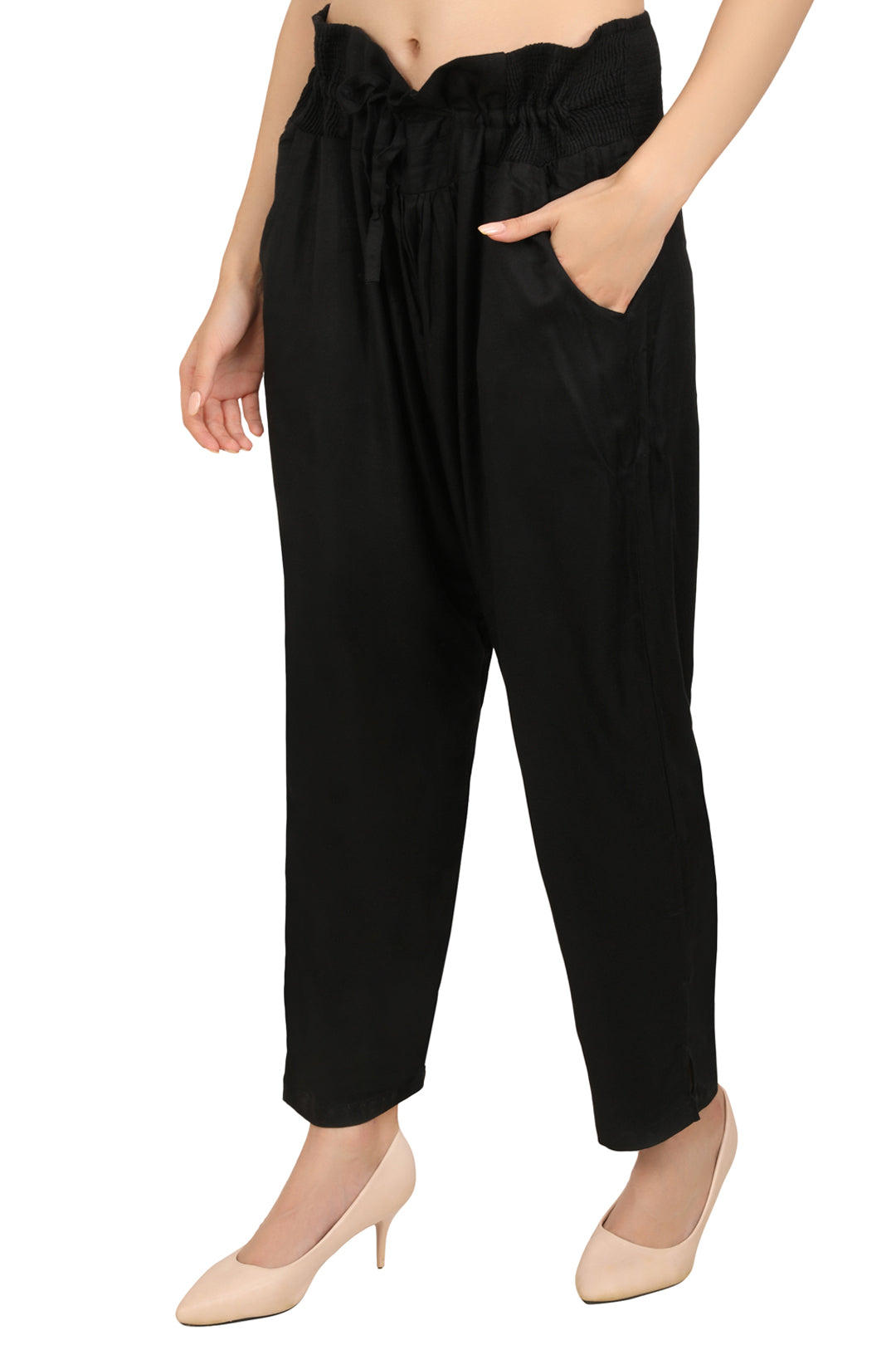 Trendy Relaxed Pants-Comfortable smocked waist