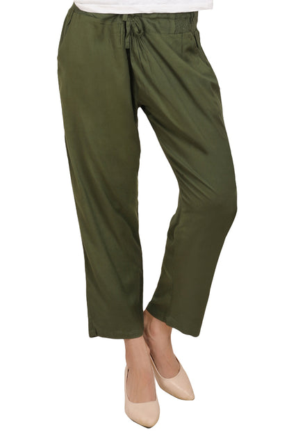 Versatile smocked waist pants for all occasions-RELAXED FIT WAIST