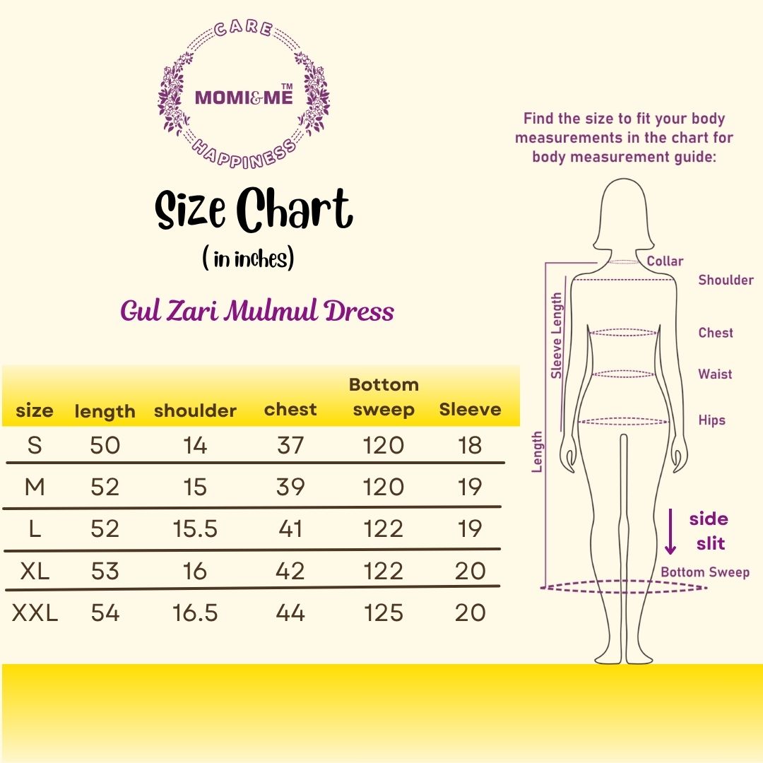Gul Zari Mulmul Dress