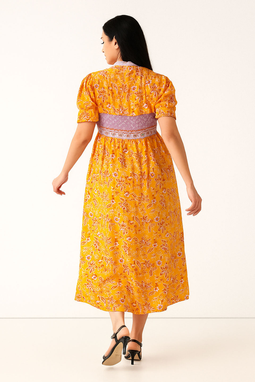 Marigold Border neckline Dress
