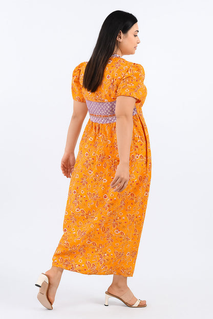 Marigold Border neckline Dress