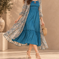 Rayon Smoking Ethnic Dress With Paisley Lurex Jacket Shrug