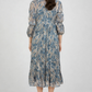 Rayon Smoking Ethnic Dress With Paisley Lurex Jacket Shrug