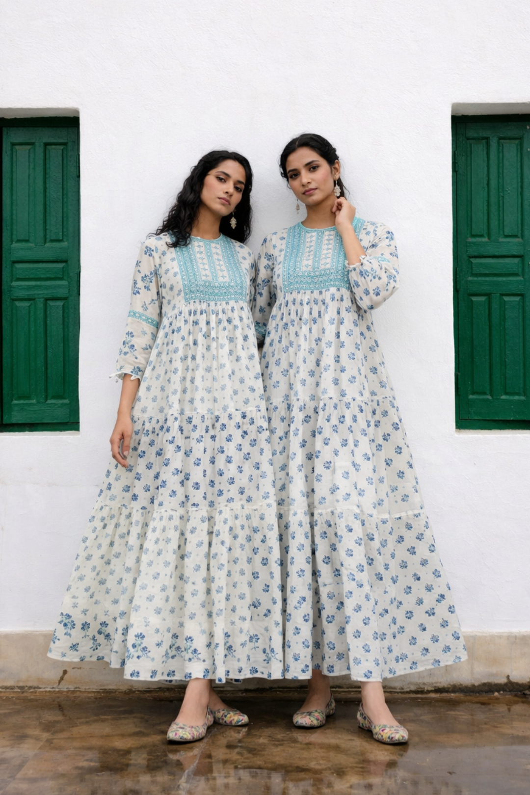 Sattva - Embroidred Block Print Dress