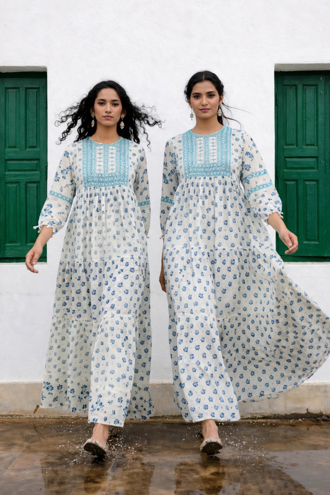 Sattva - Embroidred Block Print Dress