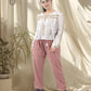 Casual smocked waist Trousers for women
