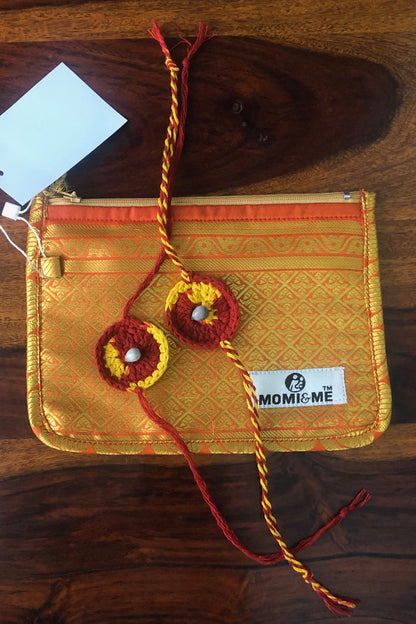 Rakhi silk brocade gift pouches