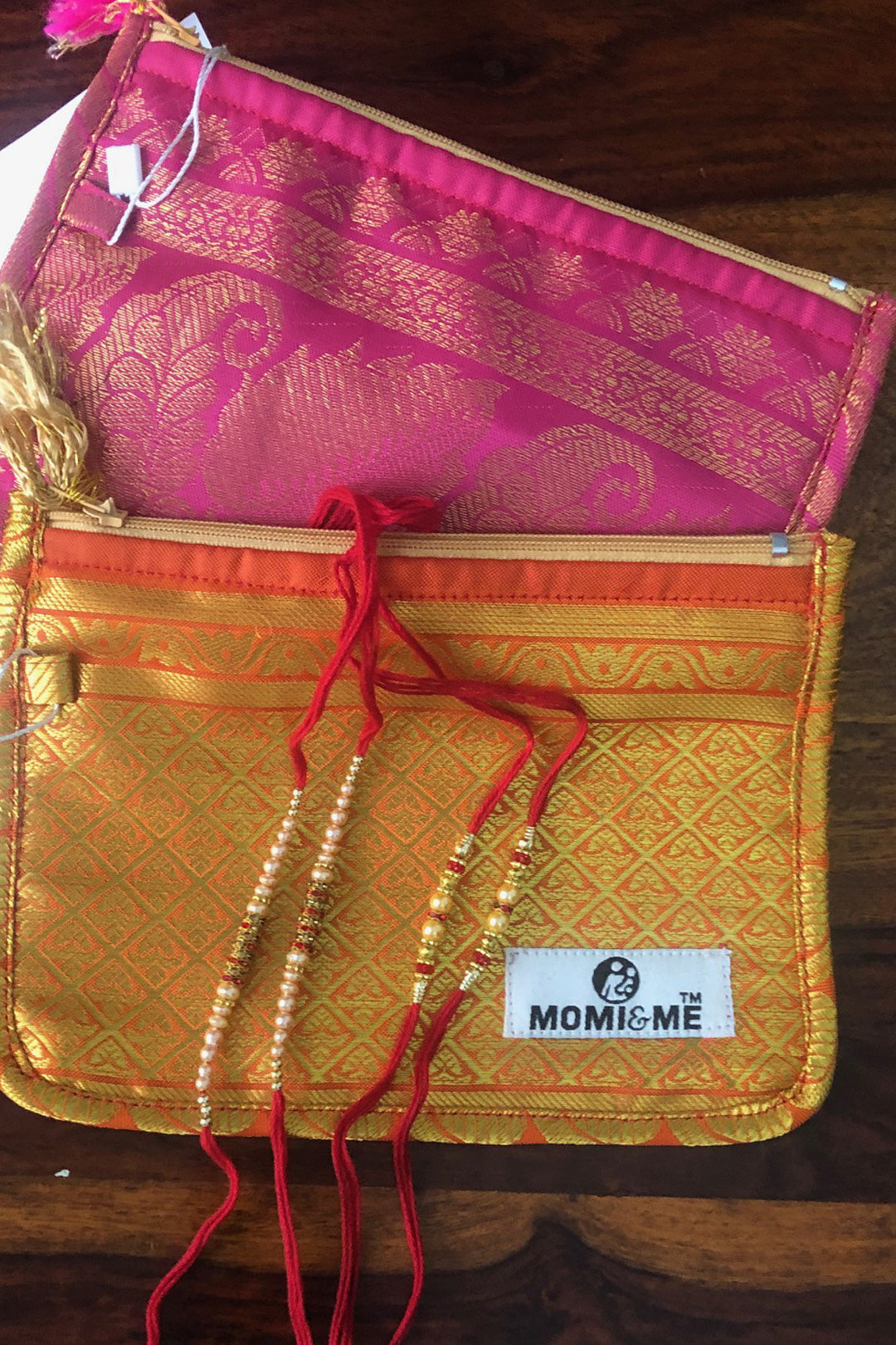 Rakhi silk brocade gift pouches