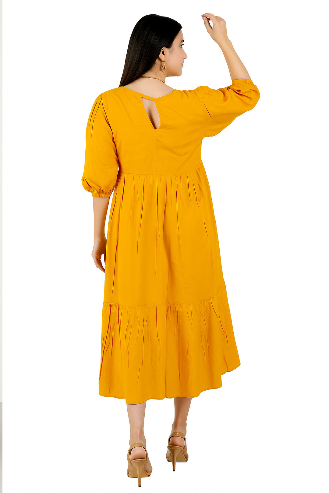 Sage Yellow Rayon Dress