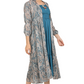 Rayon Smoking Ethnic Dress With  paisley lurexJacket Shrug