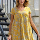 Wrap Yellow Floral Dress