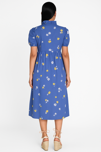 Blue Daisy Floral Dress