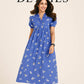Blue Daisy Floral Dress
