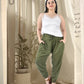 Versatile smocked waist pants for all occasions-RELAXED FIT WAIST