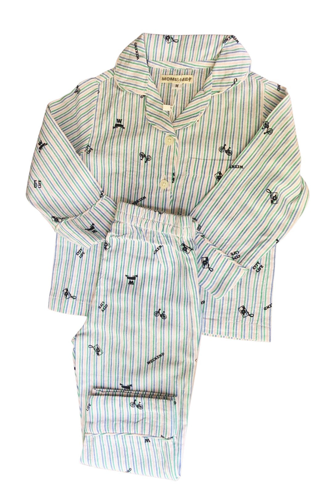 Discovery kid stipe print- 2pcs shirt pajma Toddler sleepwear set7