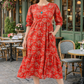 Sage Dress (Red/Blue)