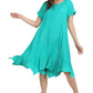 Turquoise Hanky Hem Dress