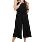 Onxy Black Pin Stripe Wide Leg Jumpsuit