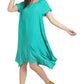 Turquoise Hanky Hem Dress