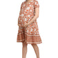 Oriental Print - fit and flare maternity