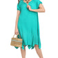 Turquoise Hanky Hem Dress