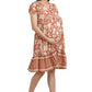 Oriental Print - fit and flare maternity