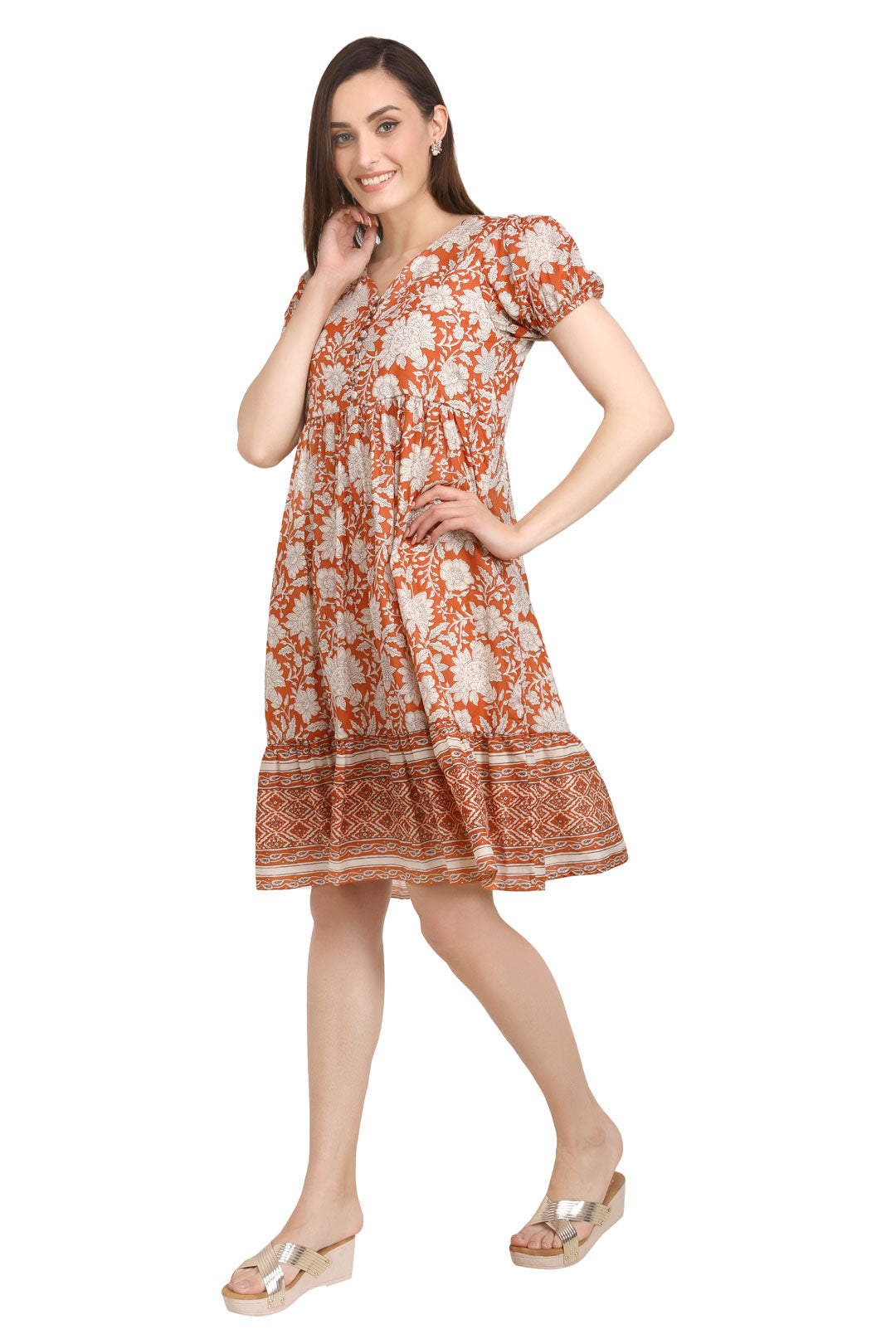 Oriental Floral - Fit & Flare Dress