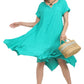 Turquoise Hanky Hem Dress