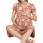 Oriental Print - fit and flare maternity