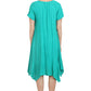 Turquoise Hanky Hem Dress