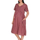 Old Rose stripe knee length dress-4