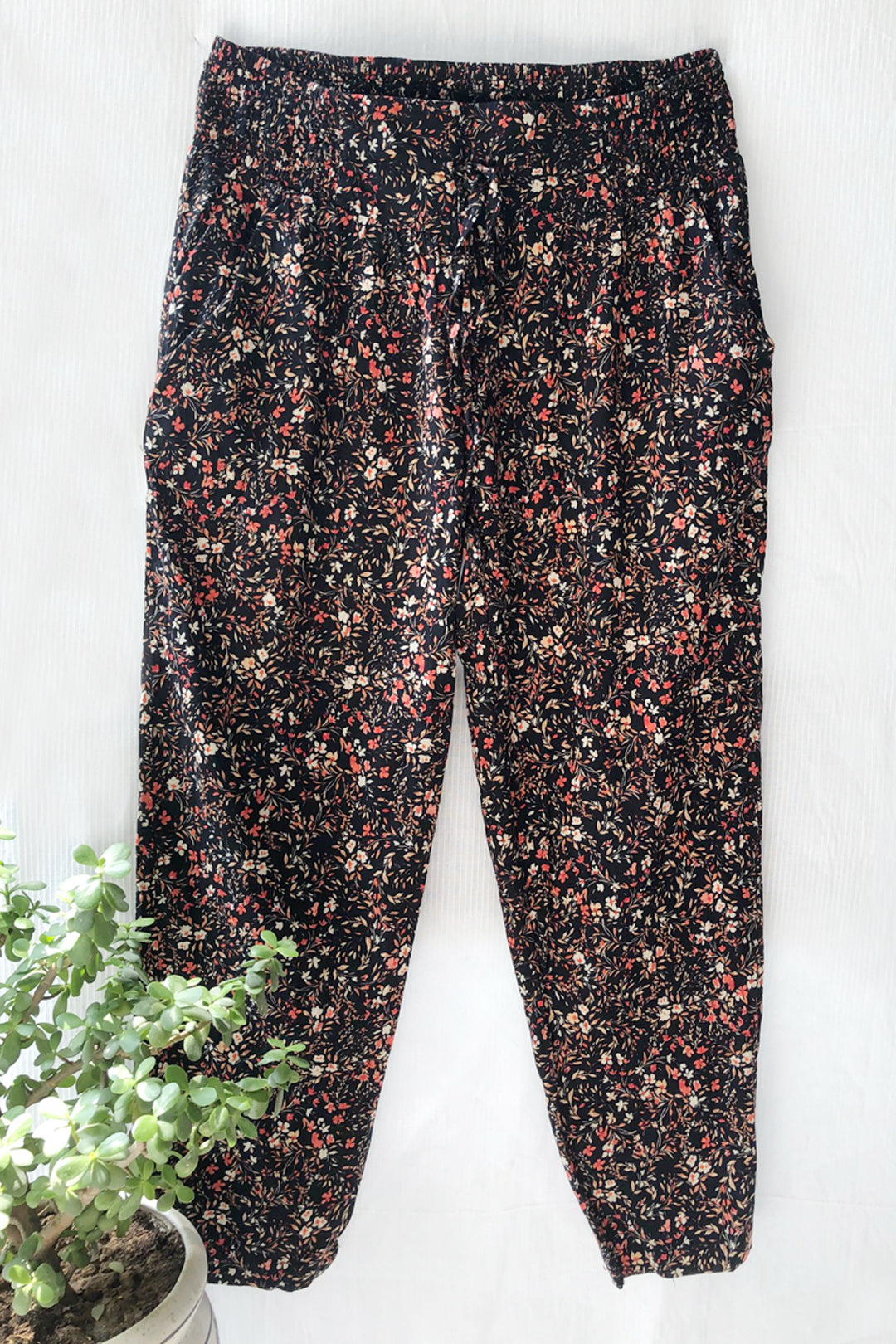 Black Ditsy floral PJ Set-1