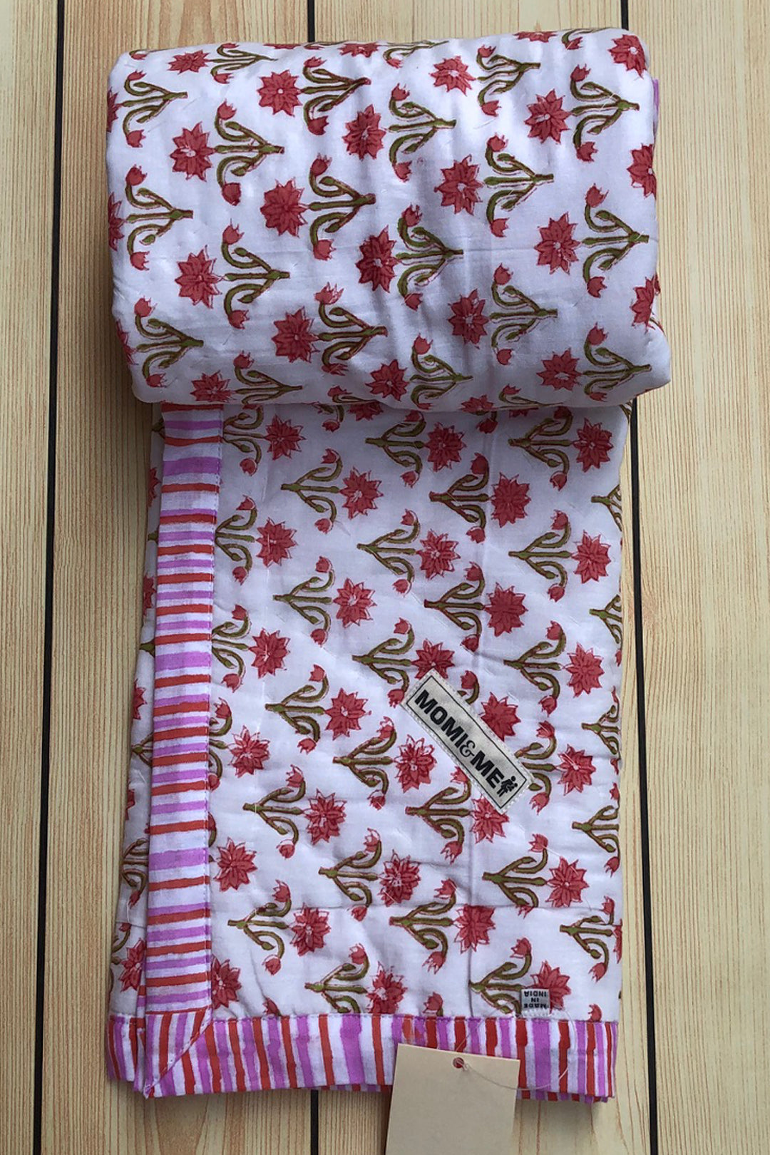 Buti Motif Flower Hand Block Print Quilt_4