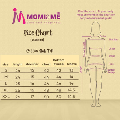 Cotton Slub Top-sizechart