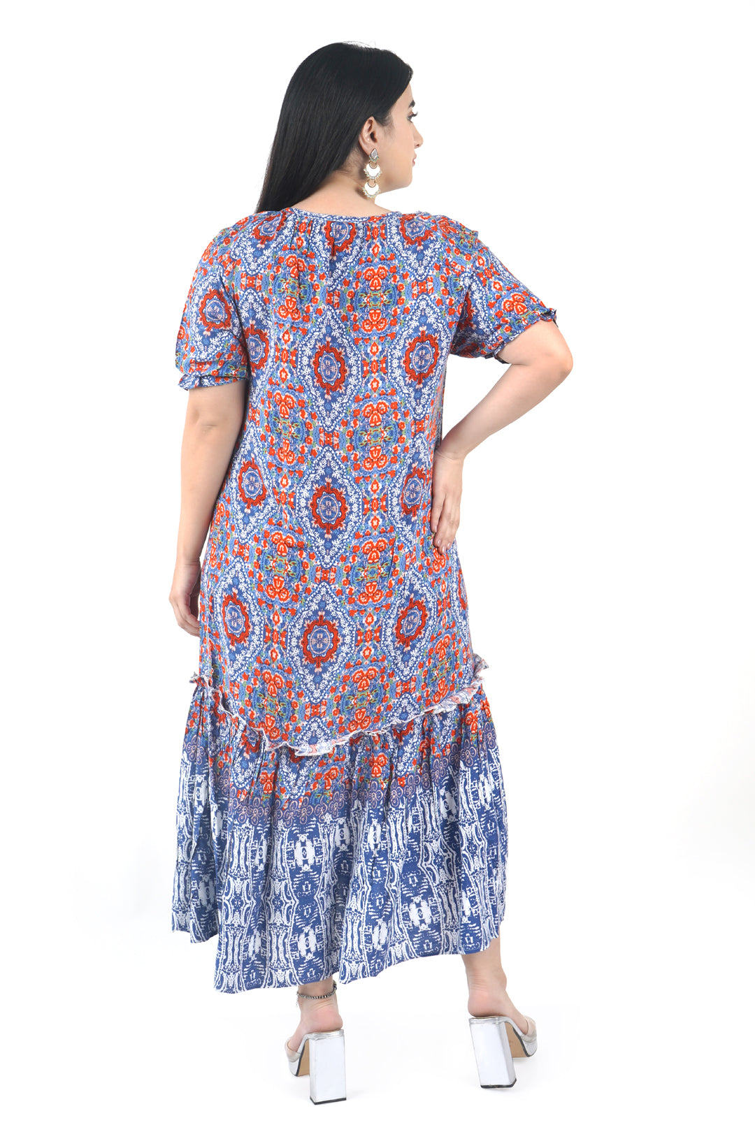 Boho Print Border Hem dress_8