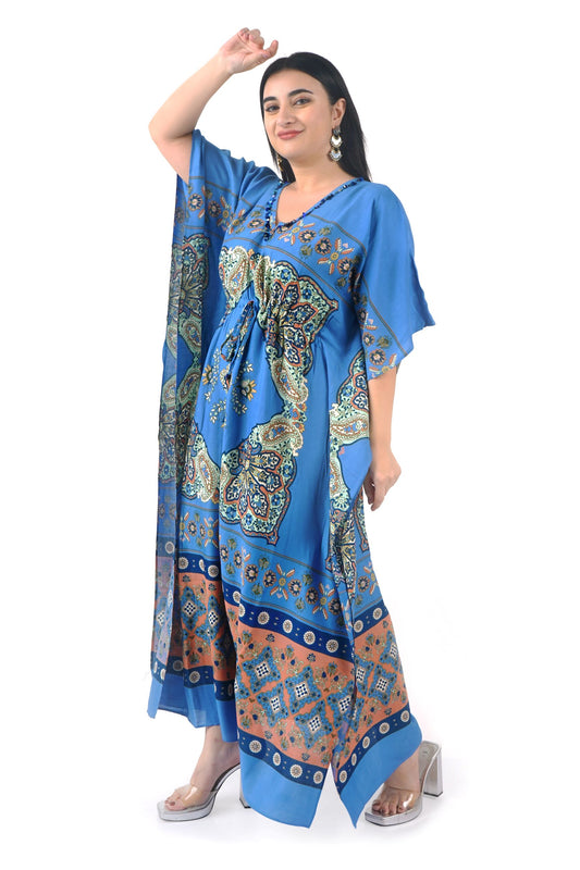 Kaftan with Neck Sequin