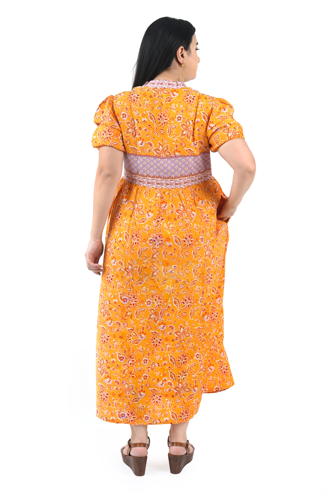 Marigold Border neckline Dress