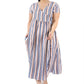 Multicolor Stripe Wrap Dress-1