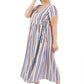 Multicolor Stripe Wrap Dress-3