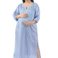 Blue long Maternity Tunic_MOMIANDME