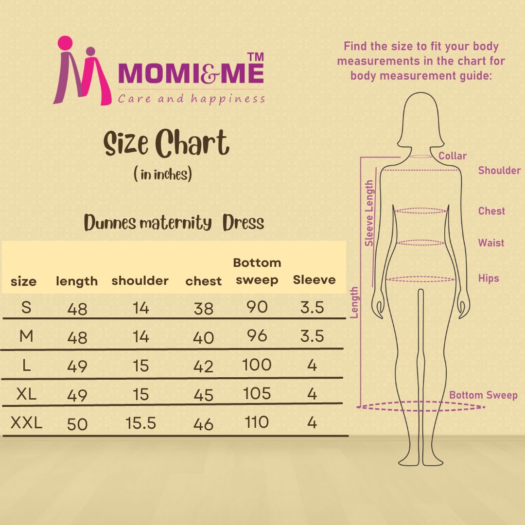 Dunnes Maternity Dress-sizechart