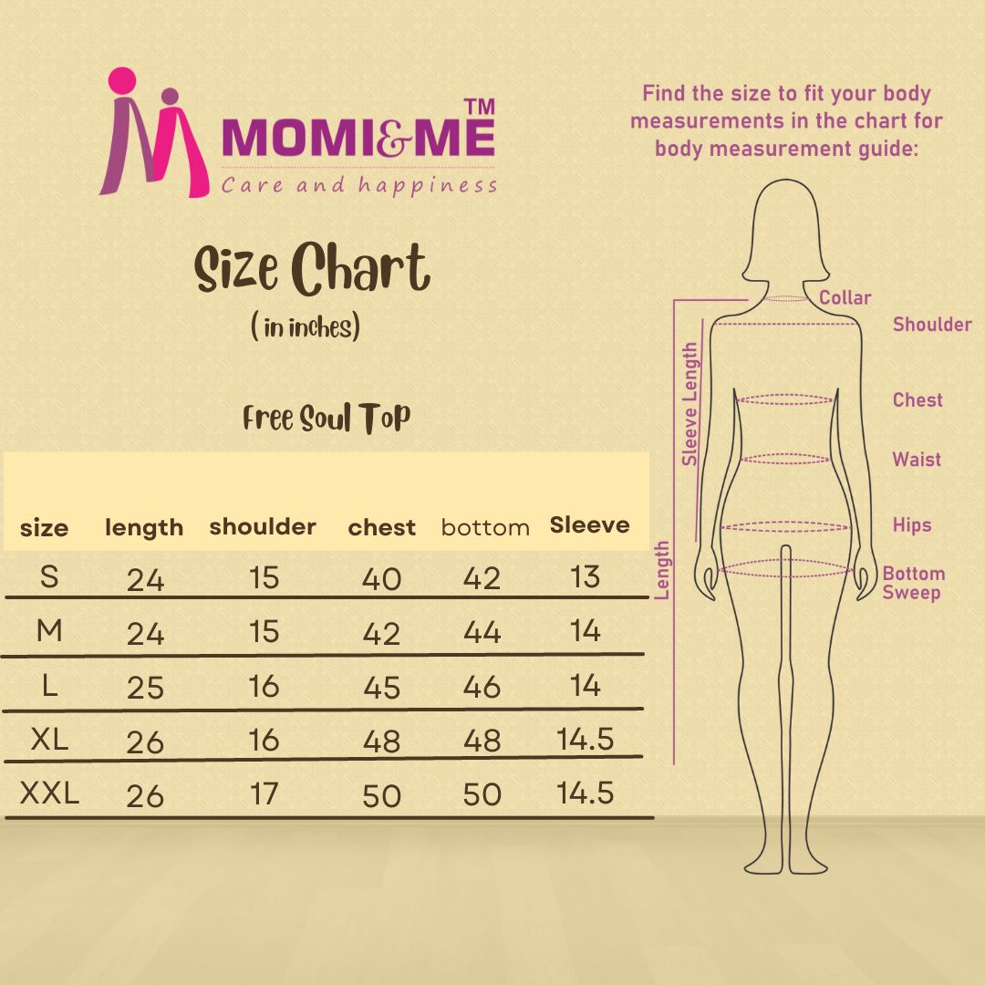 Free Soul Top-sizechart