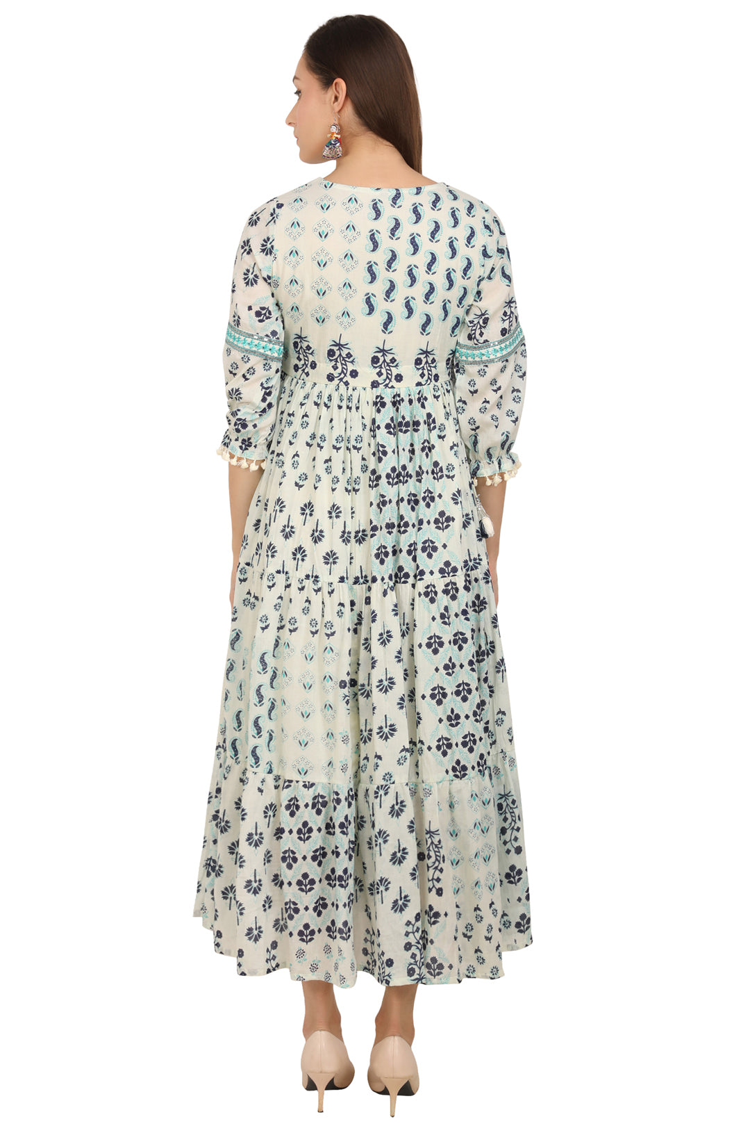 Sattva - Embroidred Block Print Dress